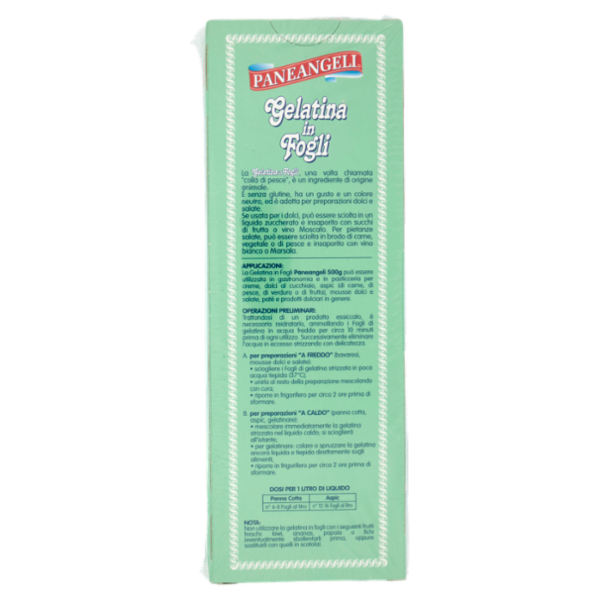PANEANGELI Gelatina in Fogli 500 g