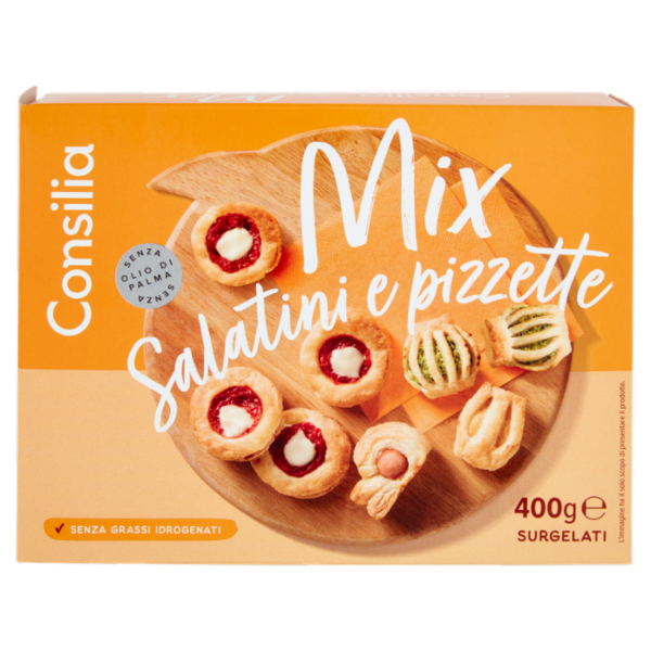 Consilia Mix di Salatini e Pizzette di Pasta Sfoglia Surgelati 400 g