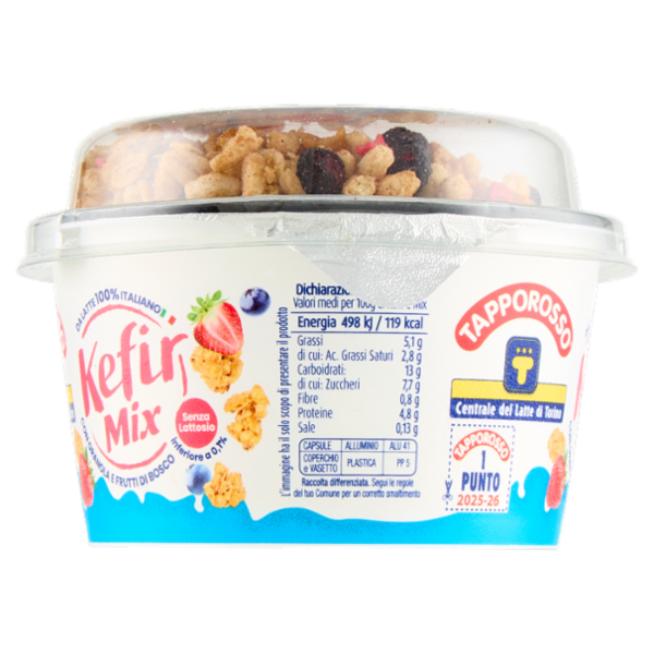 Tapporosso Kefir mix con Granola e Frutti di Bosco 150 g