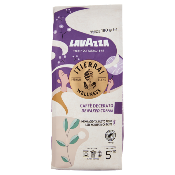 Lavazza iTierra! Wellness Caffè Decerato Macinato 180 g