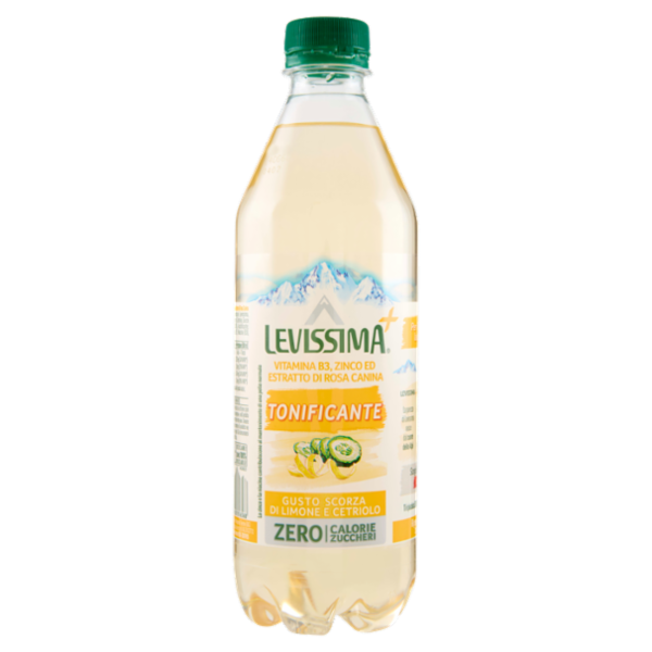 LEVISSIMA⁺ Tonificante, Acqua al gusto di Scorza di Limone e Cetriolo 50 cl