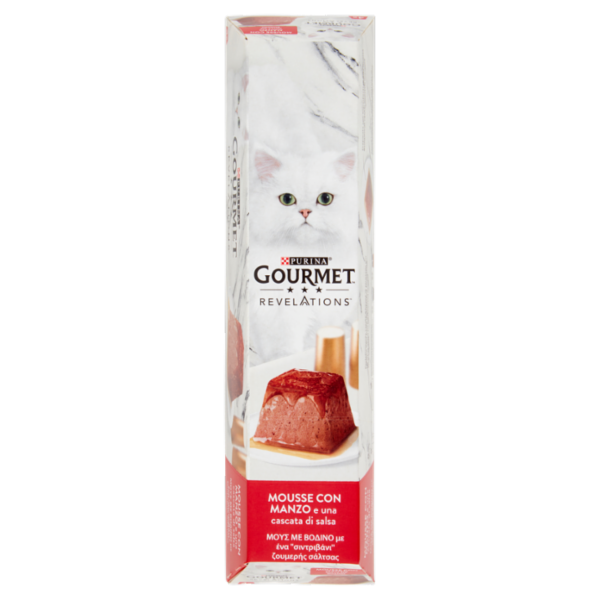 PURINA GOURMET Revelations Mousse con Manzo e una cascata di salsa 4 x 57 g