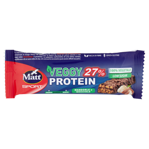 Matt Sport Veggy 27% Protein Mandorle e Nocciole 50 g