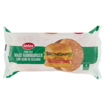 Selex Pane Per Maxi Hamburger Con Semi Di Sesamo 300 g