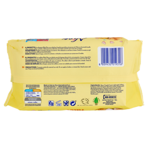 Nice baby Talco salviette 72 pz