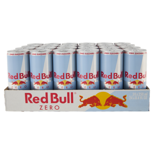 Red Bull Energy Drink, Zero Calorie, 250 ml (24 Lattine)