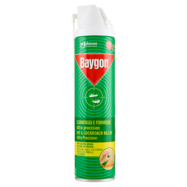Baygon Spray con cannuccia extra precision, efficace contro scarafaggi e formiche 400 ml