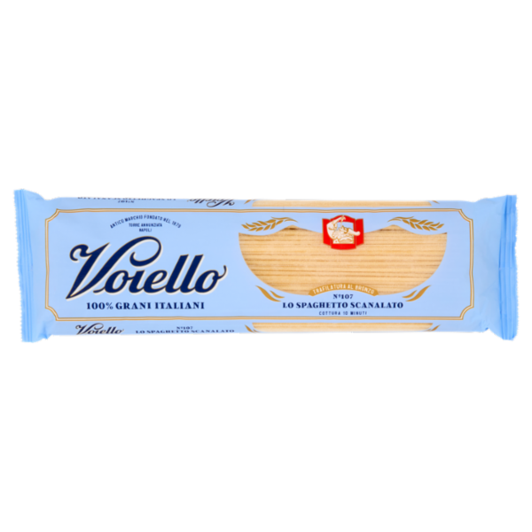 Voiello Pasta Lo Spaghetto Scanalato N°107 Grani 100% Italiani Trafilata Bronzo 500g