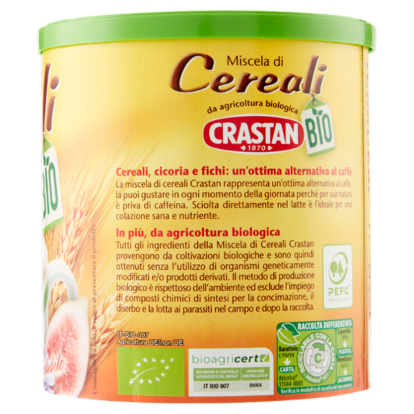 Crastan Bio Miscela di Cereali Solubile 125 g