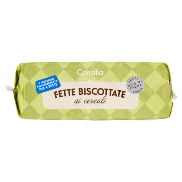 Consilia Fette Biscottate ai Cereali in Confezioni Salvafreschezza 9x4 fette 320 g