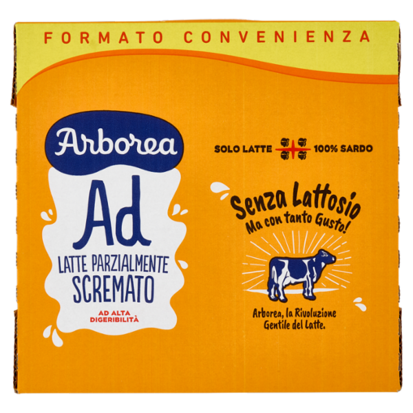 Arborea Ad Latte Parzialmente Scremato ad Alta Digeribilità Senza Lattosio 6 x 1000 ml