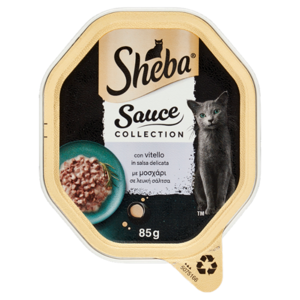 Sheba Sauce Collection in salsa cibo umido gatto con Vitello 85g