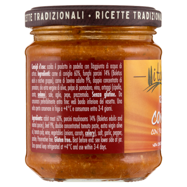 i toscanacci Ragù di Coniglio con Funghi Porcini 180 g