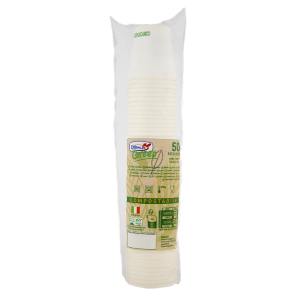 DOpla Green Bicchieri carta Compostabile 100 ml 50 pz