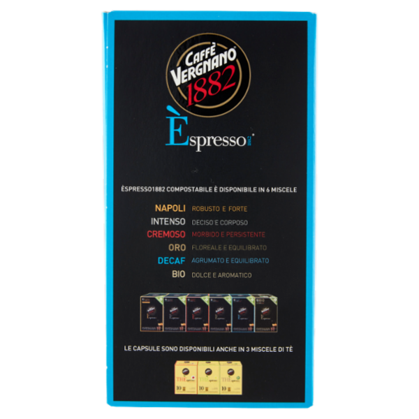 Caffè Vergnano 1882 Èspresso1882 Decaf Compostabile** Capsule Compatibili Nespresso* 10 x 5 g