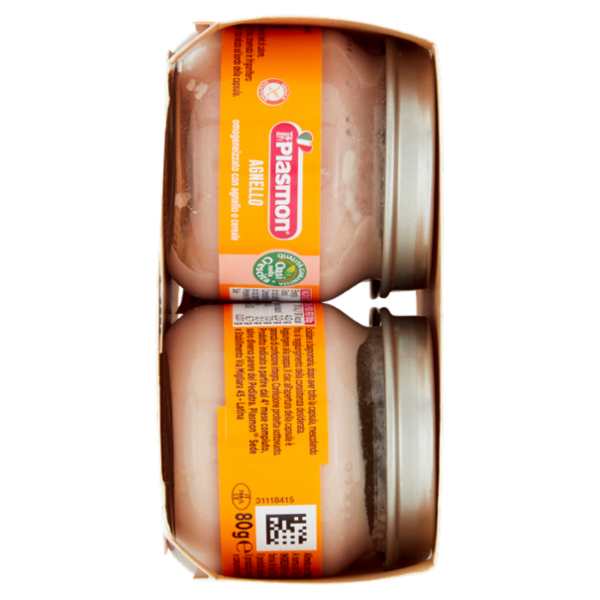 Plasmon Agnello Omogeneizzato con Agnello e Cereale 4 x 80 g