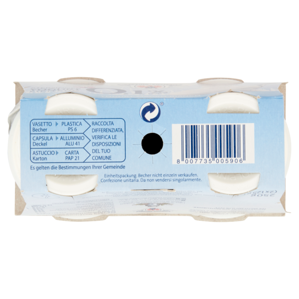 Sterzing Vipiteno 0,1% Grassi Yogurt Magro Bianco 2 x 125 g