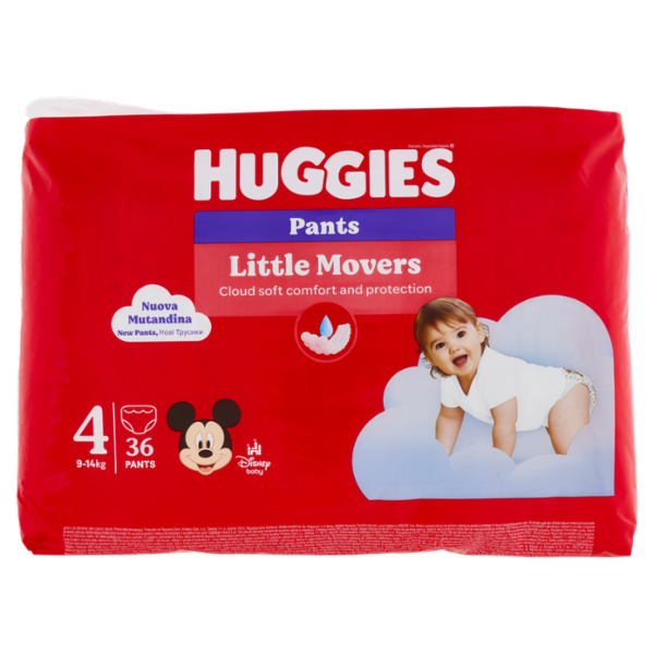 Huggies Little Movers Pants 4 9-14 Kg 36 pz