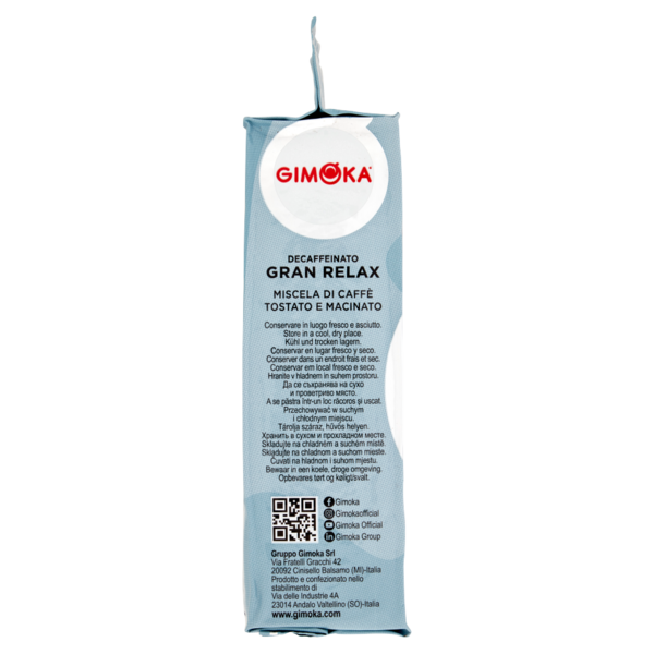 Gimoka Decaffeinato Gran Relax Caffè Macinato 250 g