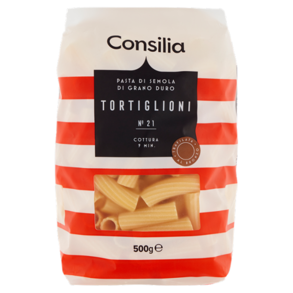 Consilia Pasta di Semola Trafilata al Bronzo Tortiglioni 500 g