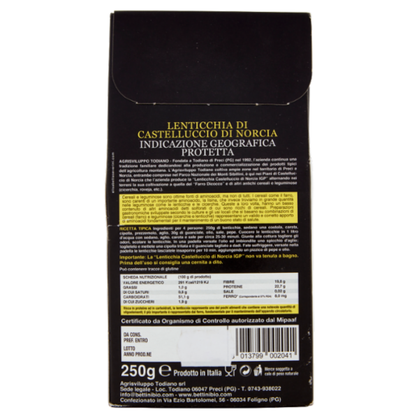 Bettini Lenticchia di Castelluccio di Norcia IGP 250 g