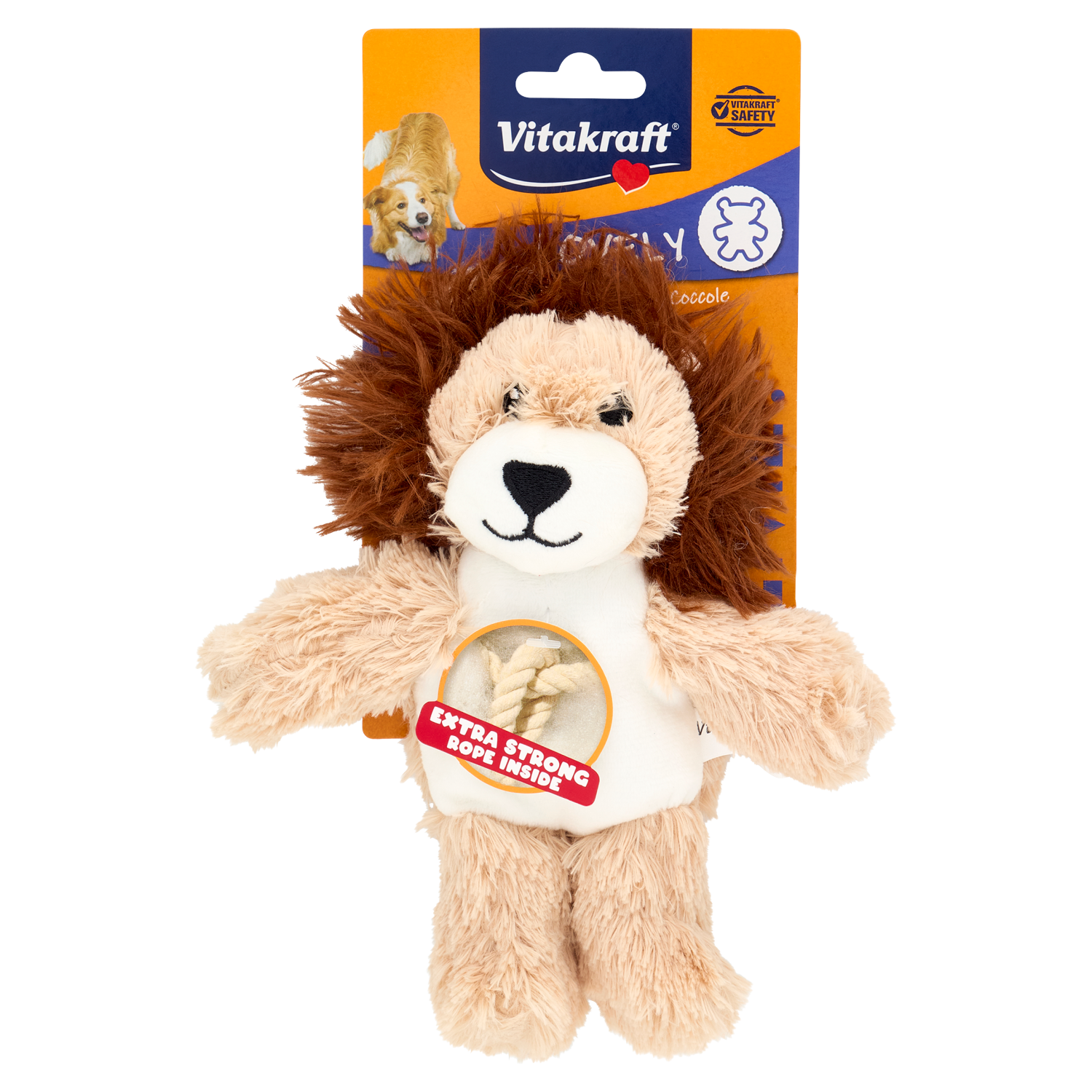 Vitakraft Lovely Leone In Peluche Corda Interna 18cm 1 Pz