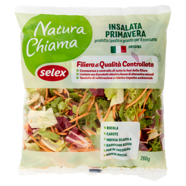 Selex Natura Chiama Insalata Primavera Lavata e Pronta per il Consumo 200 g
