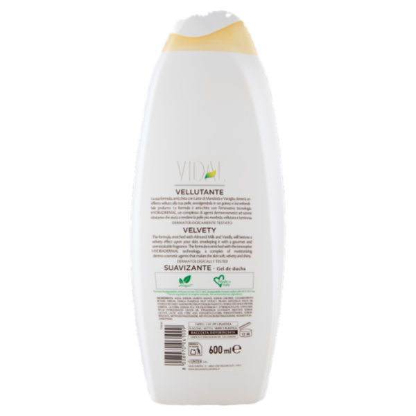 Vidal Milky Vanilla Bagnodoccia Vellutante Latte e Vaniglia 600 ml