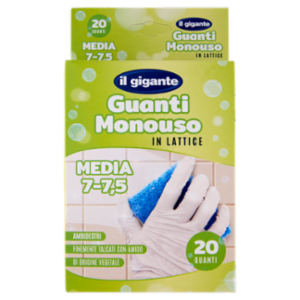 IL GIGANTE Guanti Monouso In Lattice Media 7 - 7,5 20 Guanti