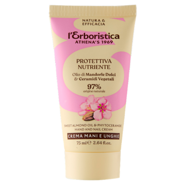 l'Erboristica Crema Mani e Unghie Protettiva Nutriente Olio di Mandorle Dolci&Ceramidi Vegetali 75ml
