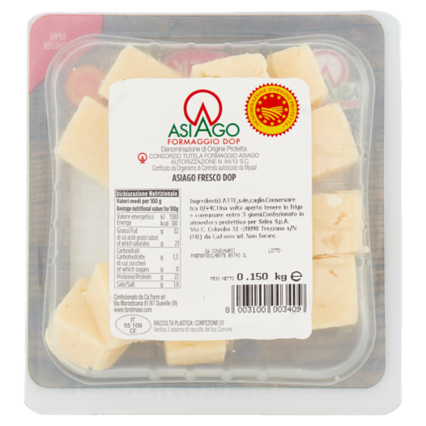 Selex Asiago D.O.P. a Cubetti 150 g