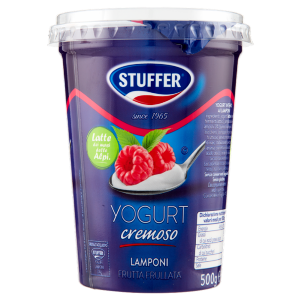 Stuffer Yogurt cremoso Lamponi Frutta Frullata 500 g