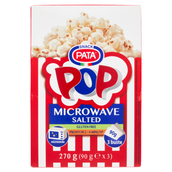 Pata Pop Microwave Salted 3 x 90 g