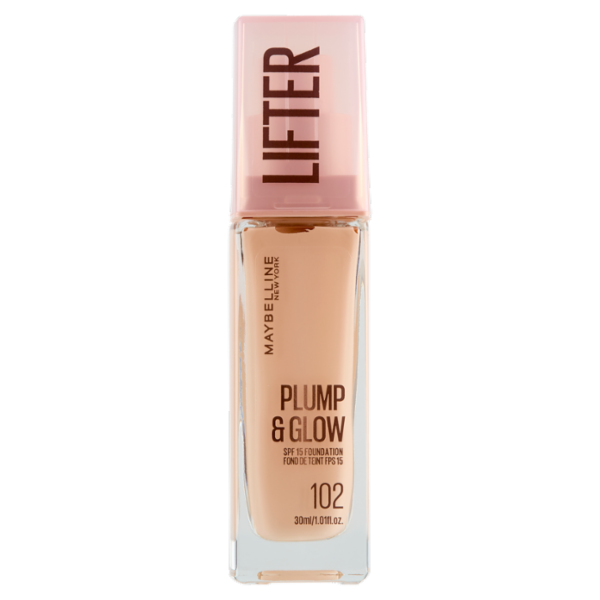 Maybelline New York Lifter Plump & Glow Fondotinta 102 30 ml