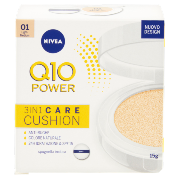 Nivea Q10 Power 3in1 Care Cushion 01 Light-Medium 15 g