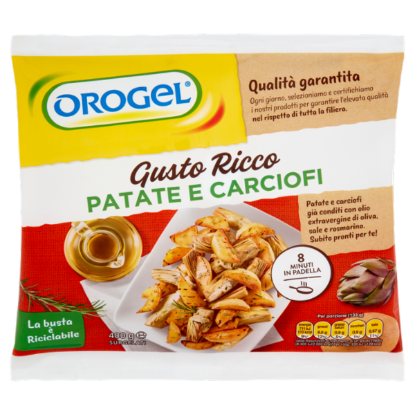 Orogel Gusto Ricco Patate e Carciofi Surgelati 400 g