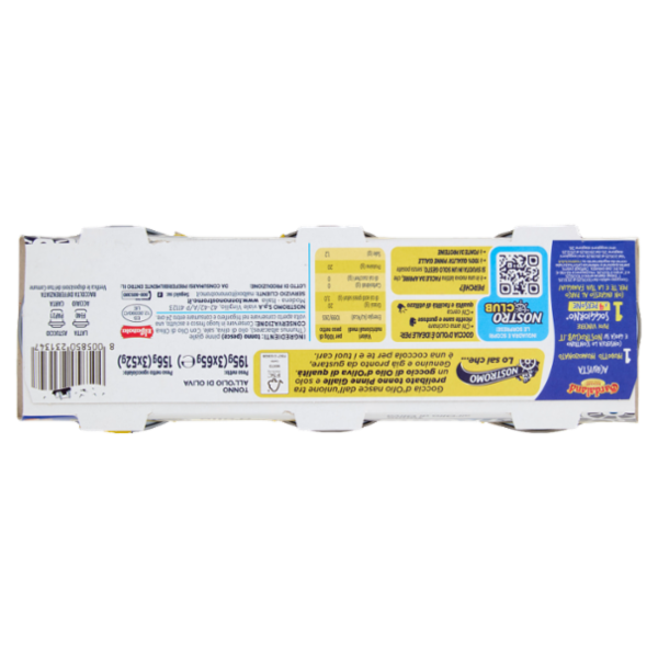 Nostromo Goccia d'olio Tonno all'Olio di Oliva Qualità Pinne Gialle 3 x 65 g