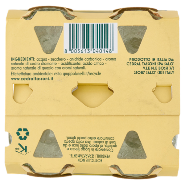 Tassoni Tonica Agrumi Mediterranei 4 x 180 ml