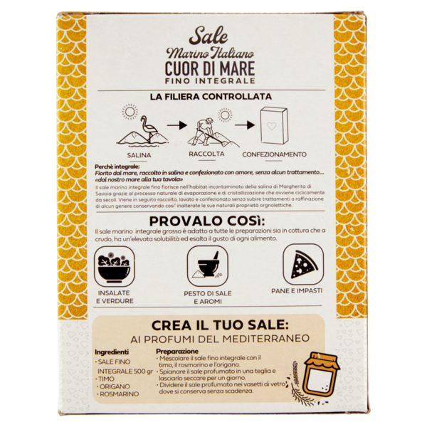 Cuor di Mare Sale Marino Italiano Fino Integrale 1000 g