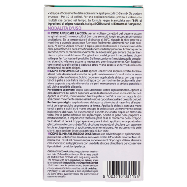 Geomar Cera di Precisione Click-Pen Viso 3,6 mL