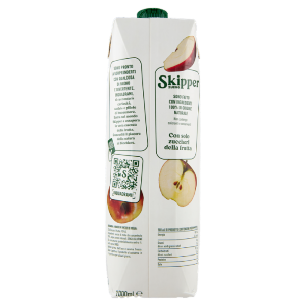 Zuegg Skipper Mela Limpida Senza zuccheri aggiunti 1000 ml