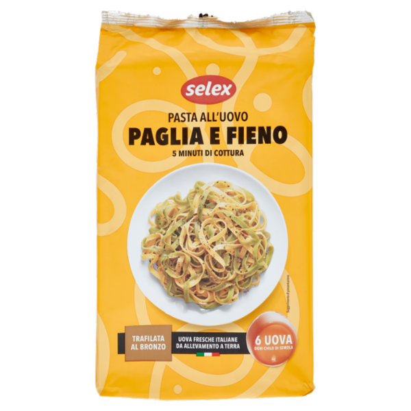 Selex Pasta all'Uovo Tagliatelle Paglia e Fieno 250 g