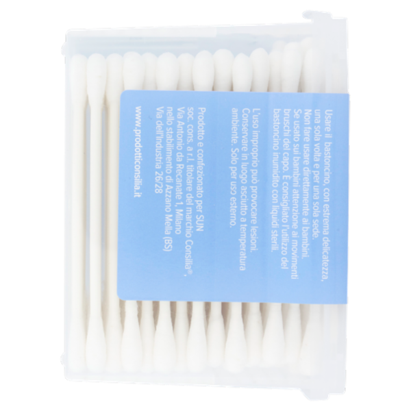 Consilia Bastoncini Cotonati Biodegradabili e Compostabili 300 pezzi