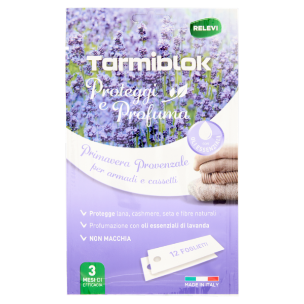 Relevi Tarmiblok Proteggi e Profuma Primavera Provenzale per armadi e cassetti 12 pz