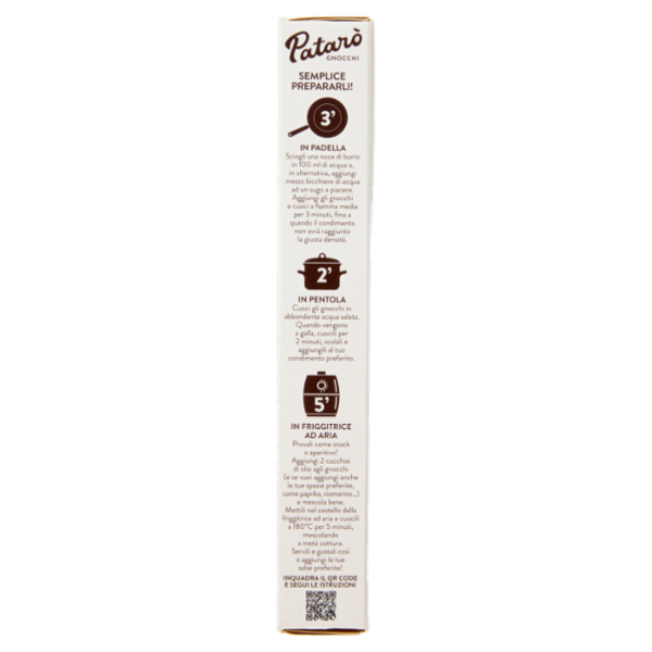 Patarò Gnocchi Solo Patate e Acqua 400 g