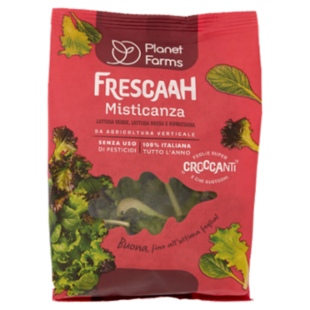 Planet Farms Frescaah Misticanza Lattuga Verde, Lattuga Rossa e Komatsuna 80 g