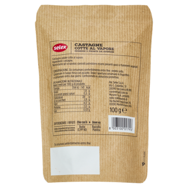 Selex Castagne Cotte al Vapore 100 g