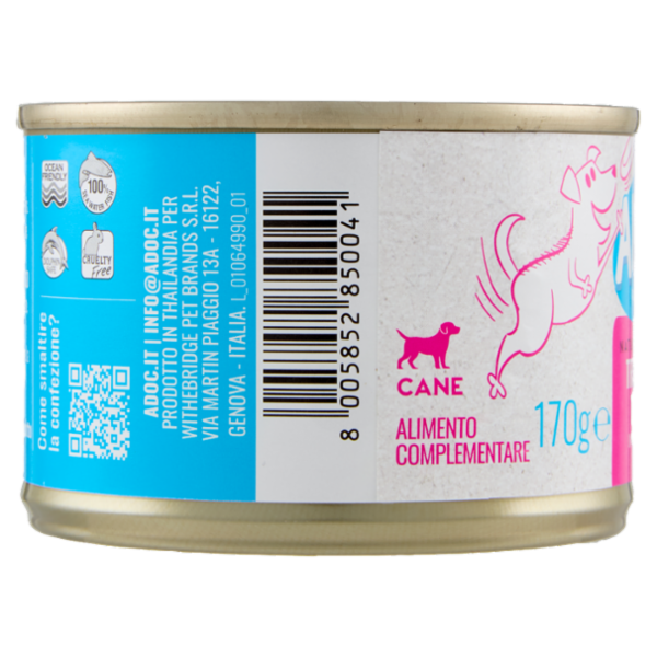 ADoC For Dogs Naturally Premium Trancetti di Tonnetto in Gelatina 170 g