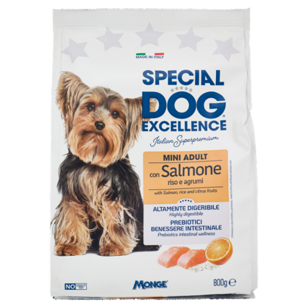 Special Dog Excellence Mini Adult con Salmone riso e agrumi 800 g