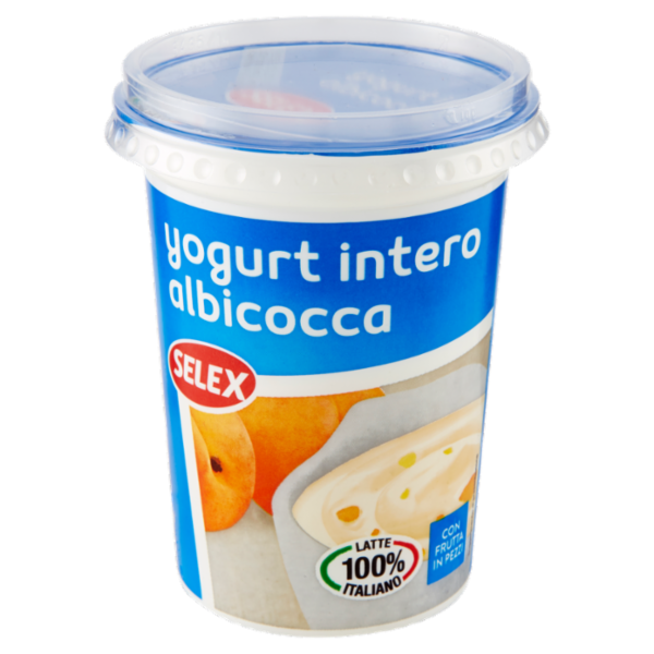 Selex Yogurt Intero Albicocca con Frutta in Pezzi 500 g
